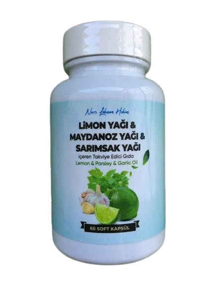 Limon Yağı Maydanoz Yağı Sarımsak Yağı 60 Kapsül