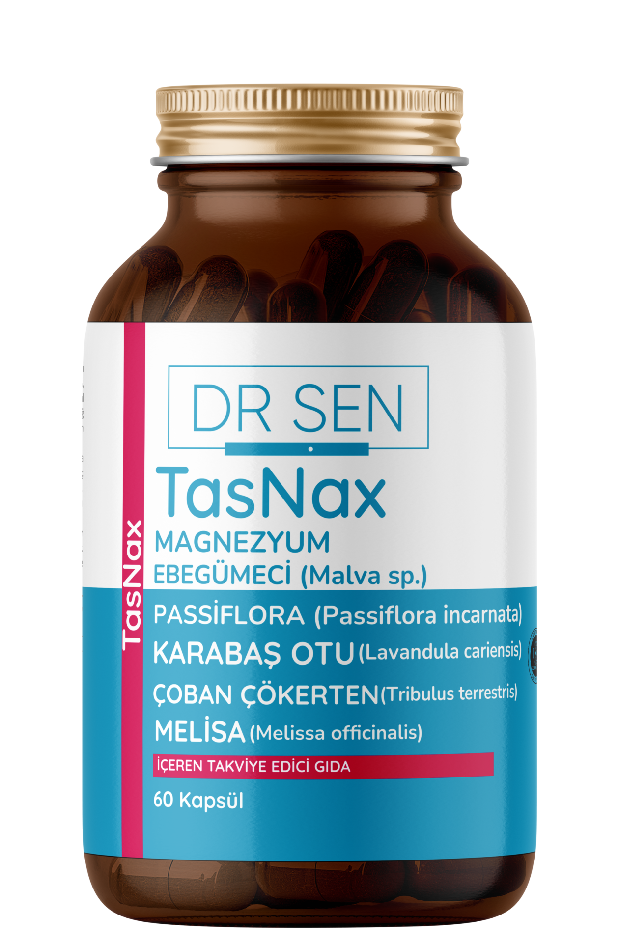 TasNax Magnezyum Passiflora Melisa Karabaş Otu  60 Kapsül