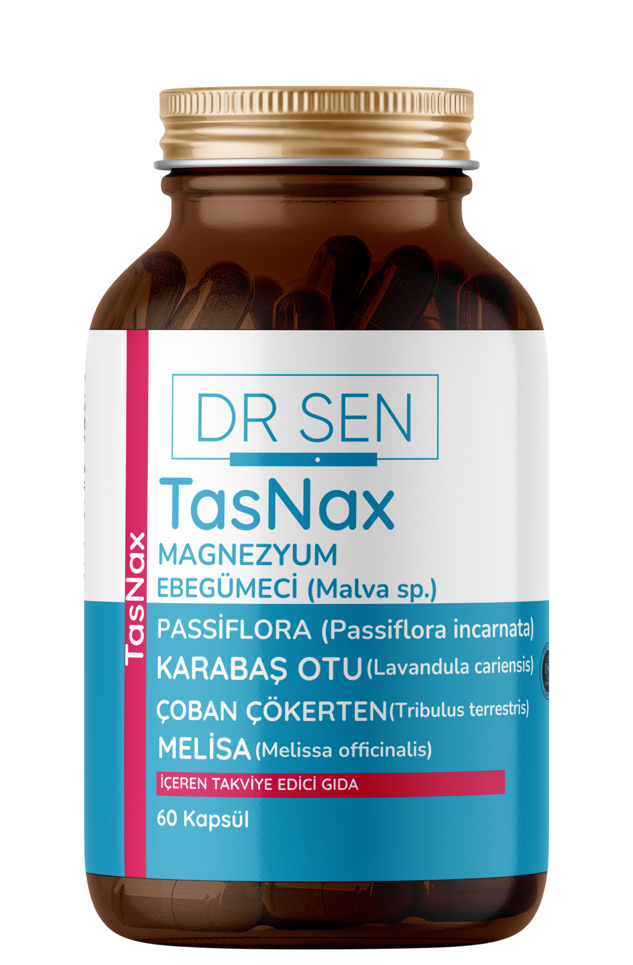 TasNax Magnezyum Passiflora Melisa Karabaş Otu  60 Kapsül