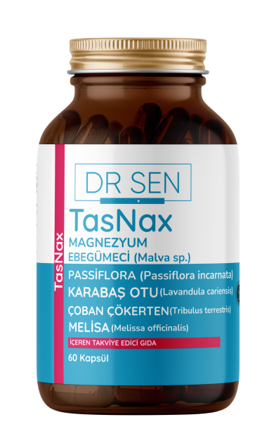 TasNax Magnezyum Passiflora Melisa Karabaş Otu  60 Kapsül