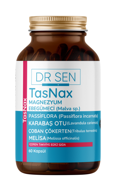 TasNax Magnezyum Passiflora Melisa Karabaş Otu  60 Kapsül