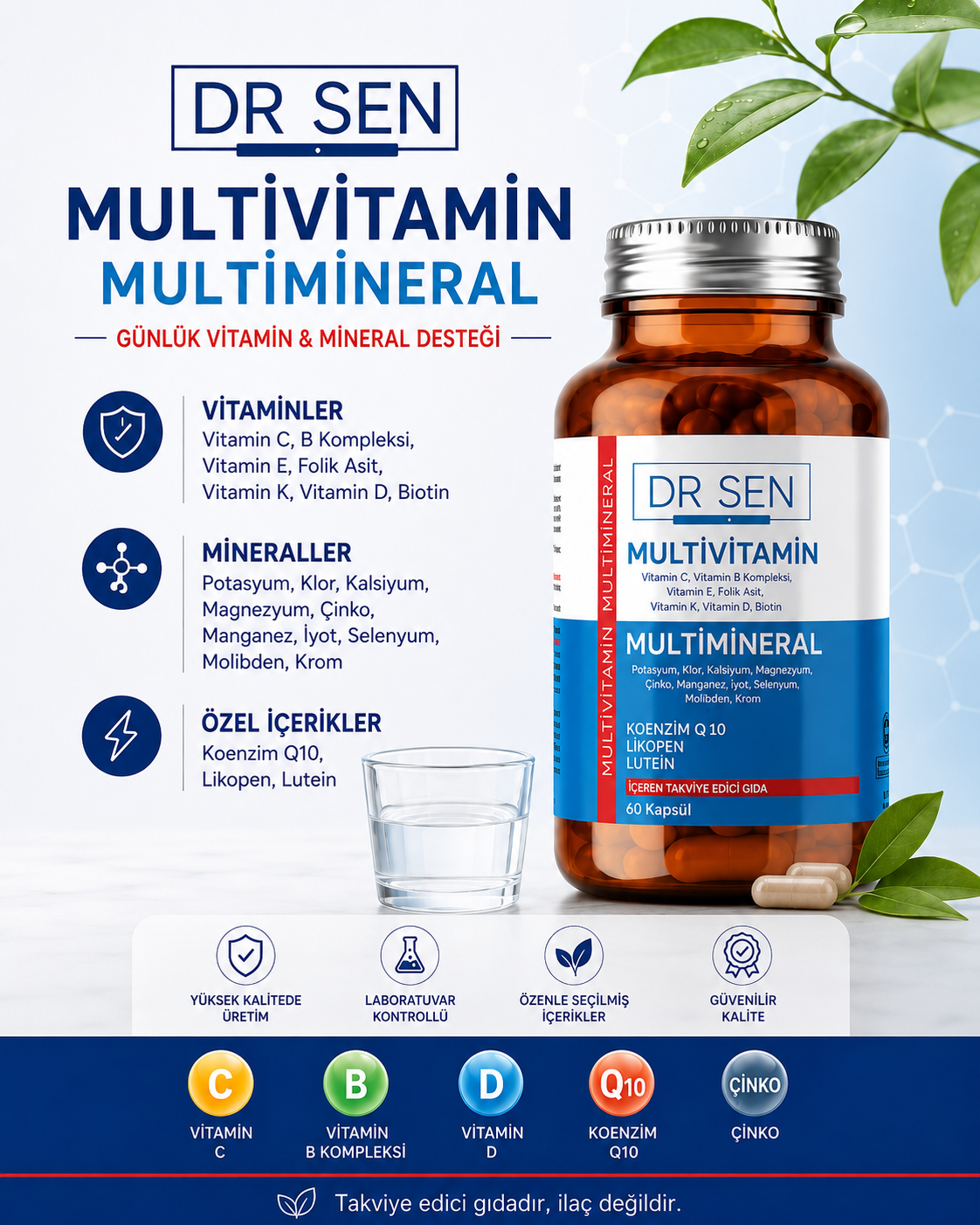 Multivitamin  Multimineral  60 Kapsül